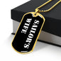 Sailor's Wife v3 - 18k Gold Finished Luxury Dog Tag Necklace