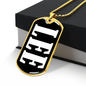 Lee v01w - 18k Gold Finished Luxury Dog Tag Necklace