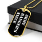 Army Ranger's Niece v3 - 18k Gold Finished Luxury Dog Tag Necklace