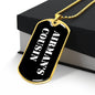 Airman's Cousin v3 - 18k Gold Finished Luxury Dog Tag Necklace