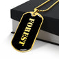 Forest v2 - 18k Gold Finished Luxury Dog Tag Necklace