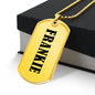 Frankie v01 - 18k Gold Finished Luxury Dog Tag Necklace