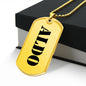 Aldo - 18k Gold Finished Luxury Dog Tag Necklace