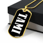 Tami v03 - 18k Gold Finished Luxury Dog Tag Necklace