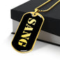 Sang v2 - 18k Gold Finished Luxury Dog Tag Necklace