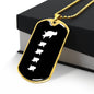Mama Penguin With 4 Chicks v3 - 18k Gold Finished Luxury Dog Tag Necklace