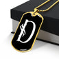 Initial D v001-33 - 18k Gold Finished Luxury Dog Tag Necklace