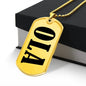 Ola v01 - 18k Gold Finished Luxury Dog Tag Necklace