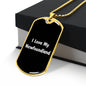 Love My Newfoundland v6 - 18k Gold Finished Luxury Dog Tag Necklace