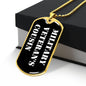 Military Veteran's Cousin v3 - 18k Gold Finished Luxury Dog Tag Necklace