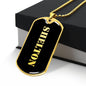 Shelton v2 - 18k Gold Finished Luxury Dog Tag Necklace