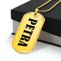 Petra v01 - 18k Gold Finished Luxury Dog Tag Necklace