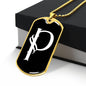 Initial P v001-33 - 18k Gold Finished Luxury Dog Tag Necklace