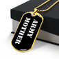 Army Mother v3 - 18k Gold Finished Luxury Dog Tag Necklace
