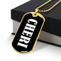 Cheri v03 - 18k Gold Finished Luxury Dog Tag Necklace