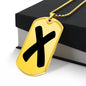 Initial X v1b - 18k Gold Finished Luxury Dog Tag Necklace