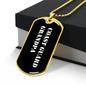 Coast Guard Grandpa v3 - 18k Gold Finished Luxury Dog Tag Necklace