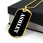 Ashley v3 - 18k Gold Finished Luxury Dog Tag Necklace