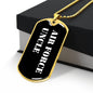 Air Force Uncle v3 - 18k Gold Finished Luxury Dog Tag Necklace
