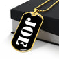 Joe v3 - 18k Gold Finished Luxury Dog Tag Necklace