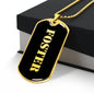 Foster v2 - 18k Gold Finished Luxury Dog Tag Necklace