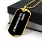 Army Grandmother v3 - 18k Gold Finished Luxury Dog Tag Necklace