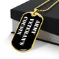 Army Veteran's Cousin v3 - 18k Gold Finished Luxury Dog Tag Necklace