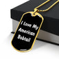 Love My American Bobtail v3 - 18k Gold Finished Luxury Dog Tag Necklace