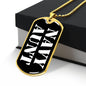Navy Aunt v3 - 18k Gold Finished Luxury Dog Tag Necklace