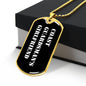 Coast Guardsman's Girlfriend v3 - 18k Gold Finished Luxury Dog Tag Necklace