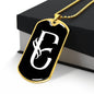 Initial E v001-33 - 18k Gold Finished Luxury Dog Tag Necklace
