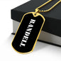 Randell v3 - 18k Gold Finished Luxury Dog Tag Necklace