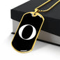 Initial O v3a - 18k Gold Finished Luxury Dog Tag Necklace