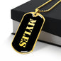 Myles v2 - 18k Gold Finished Luxury Dog Tag Necklace