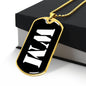 Wm v3 - 18k Gold Finished Luxury Dog Tag Necklace