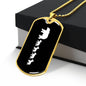 Mama Bear With 4 Cubs v3 - 18k Gold Finished Luxury Dog Tag Necklace