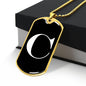 Initial C v3a - 18k Gold Finished Luxury Dog Tag Necklace