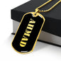 Ahmad v2 - 18k Gold Finished Luxury Dog Tag Necklace