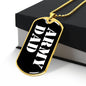 Army Dad v3 - 18k Gold Finished Luxury Dog Tag Necklace