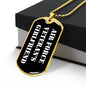 Air Force Veteran's Girlfriend v3 - 18k Gold Finished Luxury Dog Tag Necklace