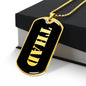 Thad v2 - 18k Gold Finished Luxury Dog Tag Necklace