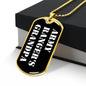 Army Ranger's Grandpa v3 - 18k Gold Finished Luxury Dog Tag Necklace