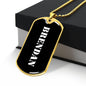 Brendan v3 - 18k Gold Finished Luxury Dog Tag Necklace