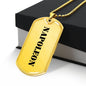 Napoleon - 18k Gold Finished Luxury Dog Tag Necklace
