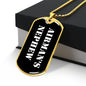 Airman's Nephew v3 - 18k Gold Finished Luxury Dog Tag Necklace