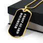 Coast Guard Daughter v3 - 18k Gold Finished Luxury Dog Tag Necklace