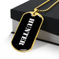 Hunter v3 - 18k Gold Finished Luxury Dog Tag Necklace