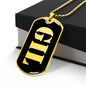 Gil v2 - 18k Gold Finished Luxury Dog Tag Necklace