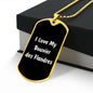Love My Bouvier des Flandres v6 - 18k Gold Finished Luxury Dog Tag Necklace