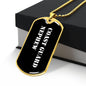Coast Guard Nephew v3 - 18k Gold Finished Luxury Dog Tag Necklace